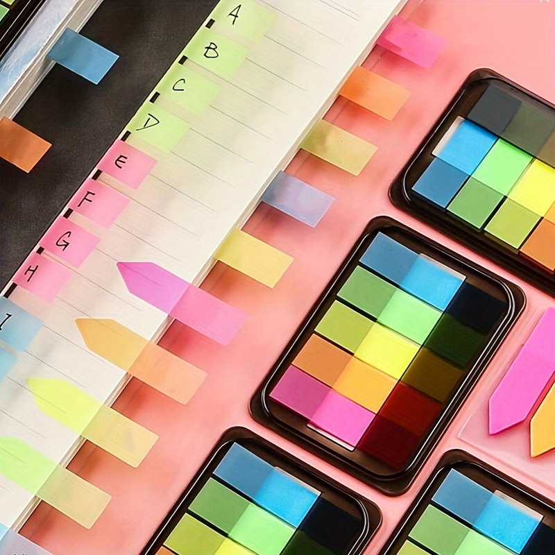 Index Tab Divider - 100 Etiquetas Fluorescentes Adhesivas para Índice,