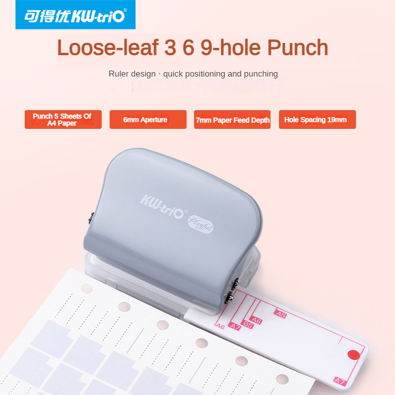 KW-Trio A5 B5 A6 3 agujeros 6  - Paper Punch 3 Hole reseña y precio